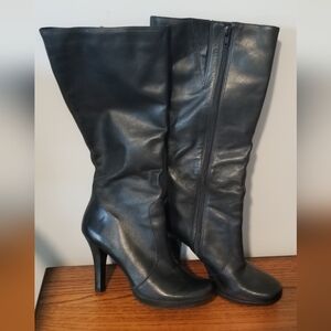 EUC Sexy Black leather boots made in Brazil